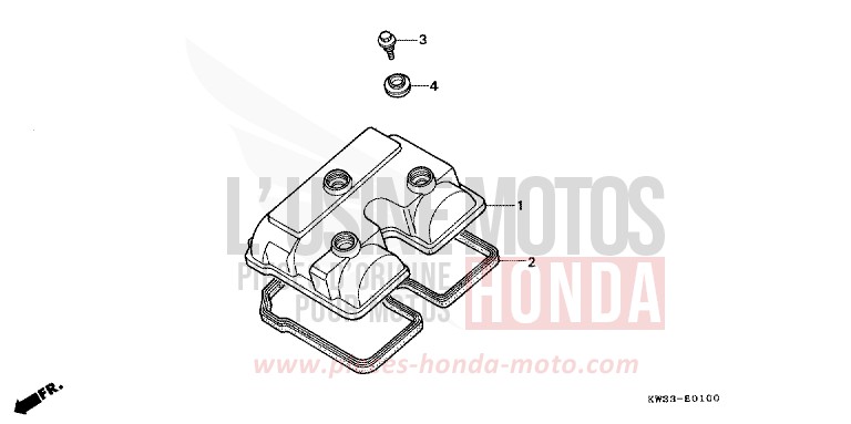 ZYLINDERKOPFDECKEL von Dominator 250 PEARL CRESCENT WHITE-A (NH139) von 1989